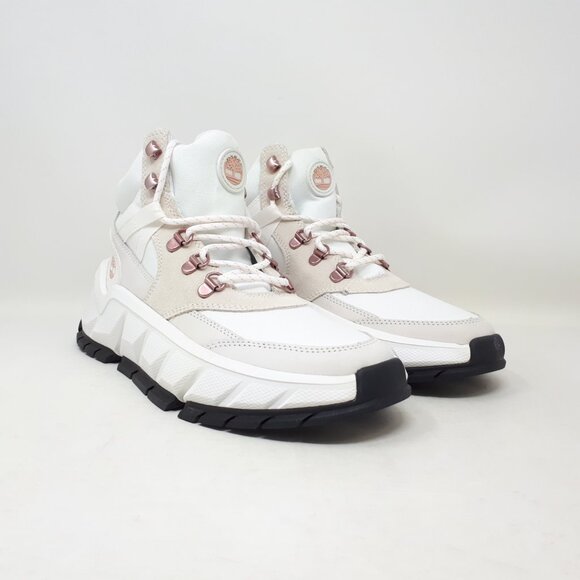 Timberland TBL Turbo Mid Hiker Hiking Boot Shoe White Suede Womens Size 9 US NEW - Picture 4 of 12